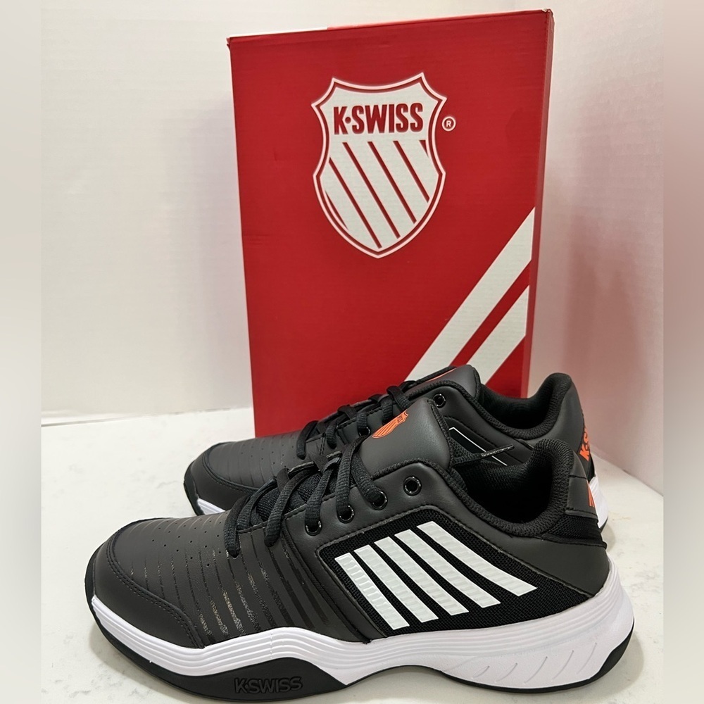 K-Swiss Court Express Black and White Shoes - Picture 8 of 10